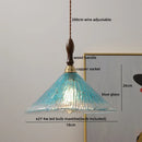 GobekUsa Amber Glass Pendant Lamps Copper Modern Hanging Lights for Living Dining Bedroom