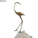 GobekUsa Golden Crane Sculpture: Modern Desk Decoration and Crafts for Room Aesthetics