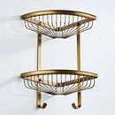 GobekUsa Antique Bronze Bathroom Accessory Set: Shelf, Towel Rack, Holder, Brush, Hanger, Hook