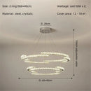 GobekUsa Crystal LED Chandelier Pendant Light Modern Luxury Foyer Ceiling Lamp