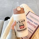 GobekUsa Cute Straw Thermos Cup for Girls - High-End Portable Water Cup for Children