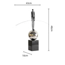 GobekUsa Human Figure Sculpture Acrobatics Art Decor Abstract Figurine Metal Handicrafts