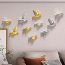GobekUsa 3D Bird Resin Statue Wall Decor for Children's Room - Animal Figurine Ornament