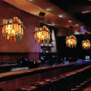 GobekUsa Industrial Metal Wine Bottle Chandelier for Coffee Shop Bar LED Decor