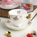 GobekUsa Bone China Flower Tea Cup Set, 180ml, Phnom Penh Afternoon Teacups for Home, Office, Hotel