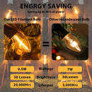 GobekUsa Gold Tint Glass LED Filament Candelabra Bulb Dimmable 2200K 0.5W 110V 220V