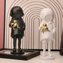 GobekUsa Banksy Deep Diver Sculpture: Modern Street Art Girl Statue for Home & Office Decor