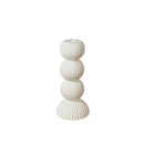 GobekUsa Geometric Ceramic Candle Holder Ornaments Sphere Stripes Decoration Candlestick