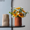 GobekUsa Irregular Ceramic Vase for Modern Floral Arrangement & Room Decor