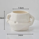 GobekUsa Big Belly Ceramic Mug Set for Dining Table, Coffee, Tea, and Juice