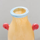 GobekUsa Glass Vase with Candy Handle for Home Decor and Floral Arrangements