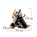 GobekUsa Buckhorn Wine Holder - Decorative Resin Antlers Bottle Rack