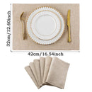 GobekUsa Black Cat Linen Placemat Set for Dining Table & Kitchen Decor