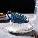GobekUsa Ceramic Afternoon Tea Cup Set for Breakfast Lemon Tea Milk Coffeeware