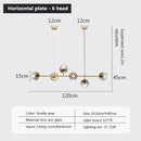 GobekUsa LED Glass Pendant Chandelier: Modern Nordic Style for Dining Room, Bedroom Decor