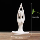 GobekUsa Abstract Yoga Figure Porcelain Statue Home Decor Sculpture