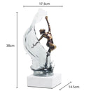 GobekUsa Ballet Dancer Figure Sculpture Clear Water Wave Home Decor