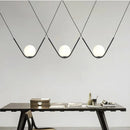 GobekUsa Golden Black Perle Trio Pendant - Metal G9 LED Linear Dining Light