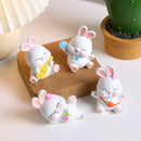 GobekUsa Cute Bunny Figurine Sculpture for Home Decor - Modern, Chubby Rabbit Art Ornament