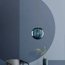 Nordic Glass Globe Pendant Light With Iron Finish