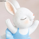 GobekUsa Ballet Rabbit Dancer Sculpture - Cute Ballerina Statue for Modern Desk Decor