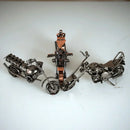 GobekUsa 14cm Retro Motorcycle Model Metal Figurine Home Decor & Toy