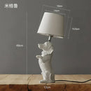 GobekUsa Black/White Puppy Dogs Table Lamps for Home Decor Lighting