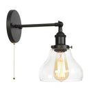 GobekUsa Black Iron LED Wall Lights Industrial Pull Chain Switch Bedroom Dining Room Loft