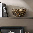 GobekUsa Gold Coralline Fruit Tray: Stylish Home Decor & Desktop Storage