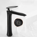 GobekUsa Black & White Brass Bathroom Faucet with Single Lever Control
