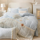 GobekUsa Cozy Velvet Lace Flowers Princess Bedding Set