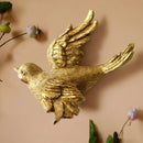 GobekUsa Golden Bird & Butterfly Resin Wall Decoration Statues