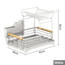 GobekUsa Kitchen Utensil Drainer Rack with Chopstick Cage and Drainboard