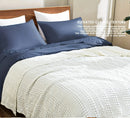 GobekUsa Bamboo Cotton Waffle Blanket - Lightweight Breathable Blanket
