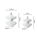 GobekUsa Geometric Ceramic Vase Set Black White Crafts Home Decor Flower Arrangement