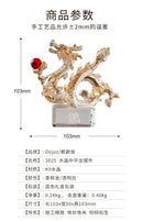 GobekUsa Crystal Dragon Statue Feng Shui Decor for Home/Office - Year of Dragon Mascot