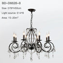 GobekUsa Crystal Candle Chandelier for Bedroom and Living Room Lighting
