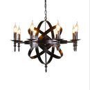 GobekUsa Industrial Iron Chandelier | Retro Globe Pendant Lighting for Living Room & Kitchen