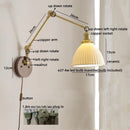 GobekUsa LED Wall Light Walnut Copper Modern Style Hallway Bedroom Living Room