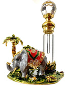GobekUsa Elephant Crystal Perfume Bottle 4ml - Handmade Home Decor & Holiday Gift
