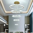 GobekUsa Crystal Chandelier: Modern Luxury Golden Lighting for Villa, Duplex Hall