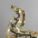 GobekUsa Golden Horse Metal Sculpture: Elegant Home Decor Figurine