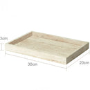GobekUsa Beige Travertine Marble Bathroom Accessories Set - Soap Dispenser, Soap Dish, Reed Diffuser