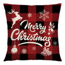 GobekUsa Christmas Linen Cushion Cover 45x45cm Sofa Home Party Decor