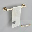 GobekUsa Brushed Gold Bathroom Hardware Set Stainless Steel Towel Bar Robe Hook Toilet Paper Holder