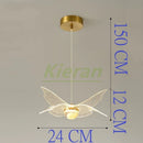 GobekUsa Butterfly LED Chandelier: Nordic Modern UFO Pendent Lamp for Home Decor