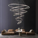 GobekUsa Crystal Chandelier Stair Pendant Lamp Living Room Pendant Lights Interior Lighting