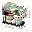 GobekUsa Kitchen Organizer Rack with Drainboard for Dishes, Utensils, and Cups