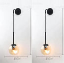 GobekUsa Glass Ball Wall Lamp: Nordic Modern LED Lighting for Living Room, Bedroom, and Corridor