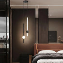 GobekUsa Glass Rod Pendant Light - Modern Long Hanging Lamp for Living Room, Bedroom & Shop
